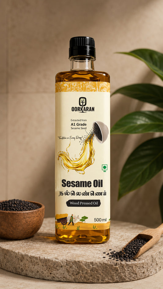 Oorkaran Wood Pressed Sesame Oil – 500ml