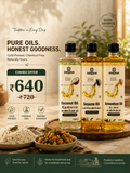 Oorkaran Wood Pressed Oils Combo Pack – 3 x 500ml