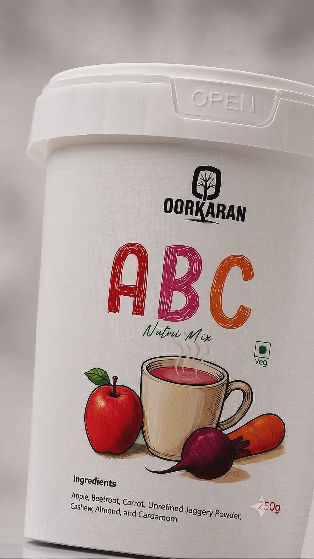 Oorkaran ABC Nature Mix Combo Pack (2 × 250g) | Apple, Beetroot & Carrot | Free Delivery